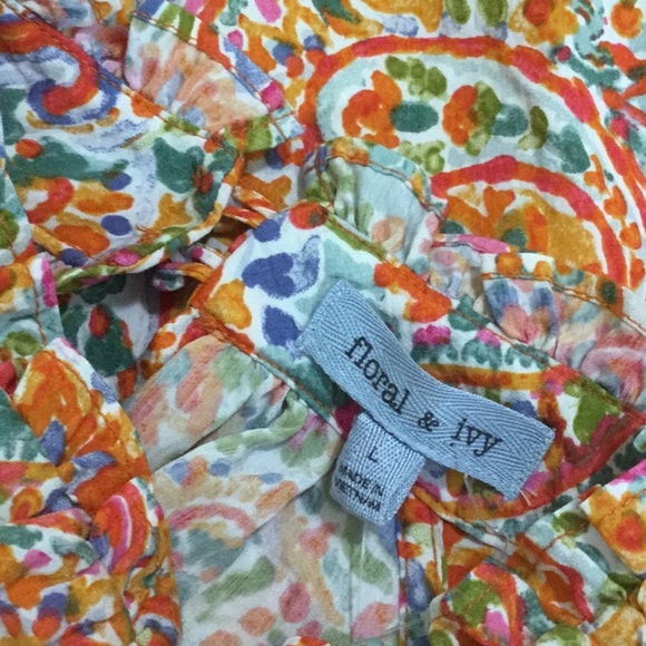 Fortune + Ivy | Floral Paisley Sleeveless Top | Size L - Picture 5 of 6